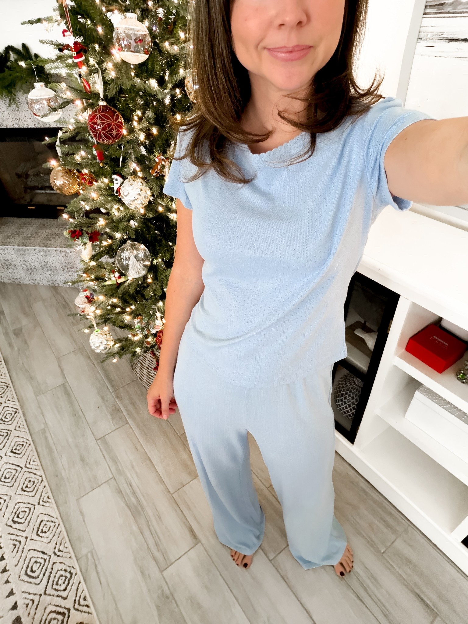 Softest pointelle on set wearing XS 

All pjs 30% off today 

#LTKHoliday #LTKGiftGuide