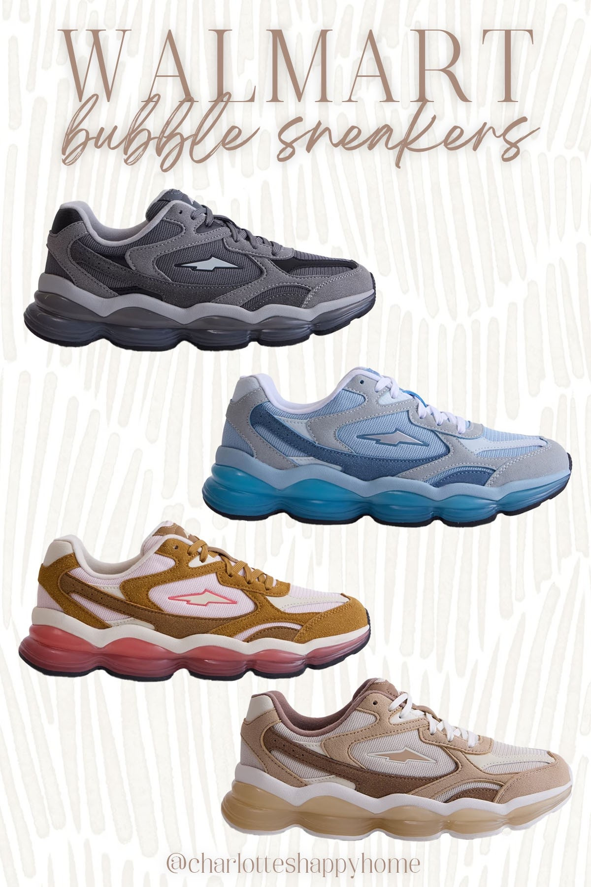 NEW Walmart bubble sneakers! Looks $$$! 

#walmartfinds

Walmart finds. Walmart fashion. Walmart active sneakers. Walmart look for less sneakers.

#LTKActive #LTKSeasonal #LTKootd