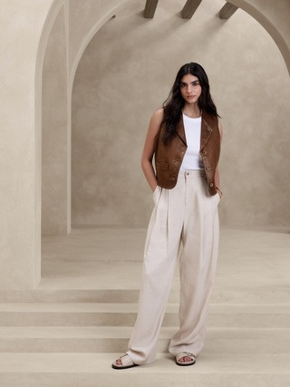 Alaina Leather Vest | Banana Republic (US)