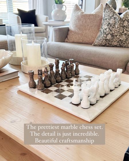 Such a pretty marble chess set! I love having it on our coffee table for my family to play 🥰

#LTKSpringSale #LTKhome #LTKSeasonal