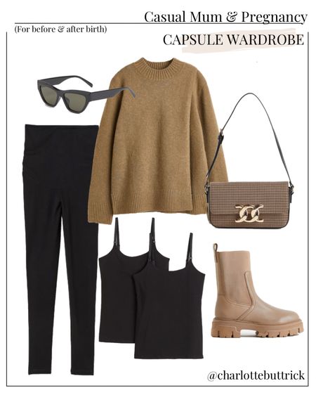 H&M new in Casual mum and pre/post pregnancy capsule wardrobe outfit idea for autumn / fall 🍂 #autumnoutfit #leggingsoutfit #pregnancyleggings #pregnancystyle 

#LTKunder50 #LTKbump #LTKSeasonal