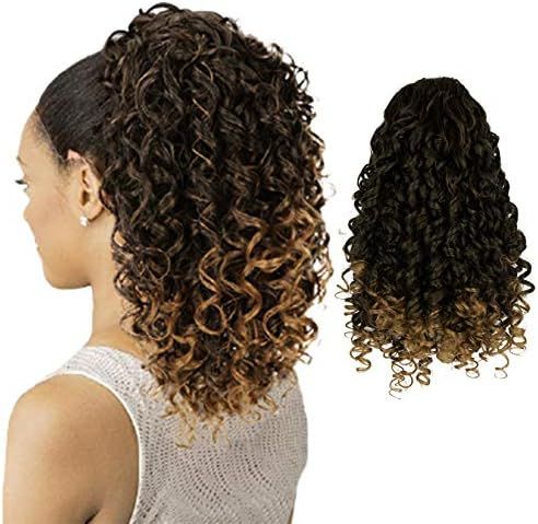 CAREONLINE Curly Ponytail Extension Drawstring Ponytails for Black Women Synthetic Curly Drawstri... | Amazon (US)