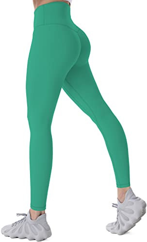Sunzel Workout Leggings for Women, Squat Proof High Waisted Yoga Pants 4 Way Stretch, Buttery Soft 28" Inseam Golf Green Large | Amazon (US)