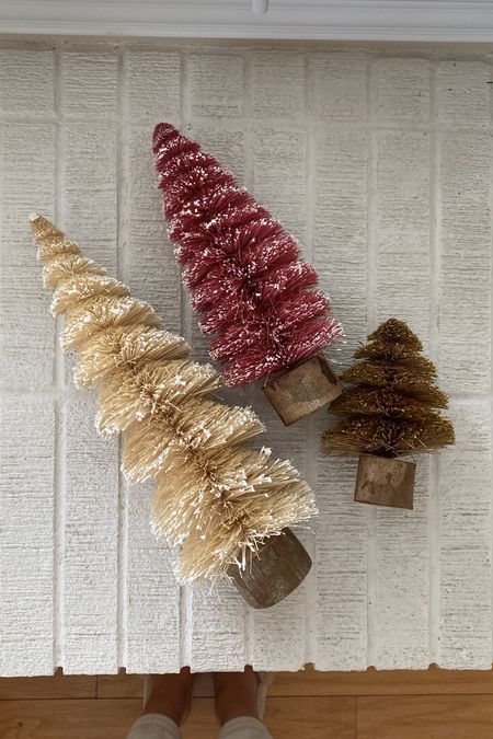 Whimsical bottle brush trees for Christmas 

#LTKSeasonal #LTKhome #LTKHoliday