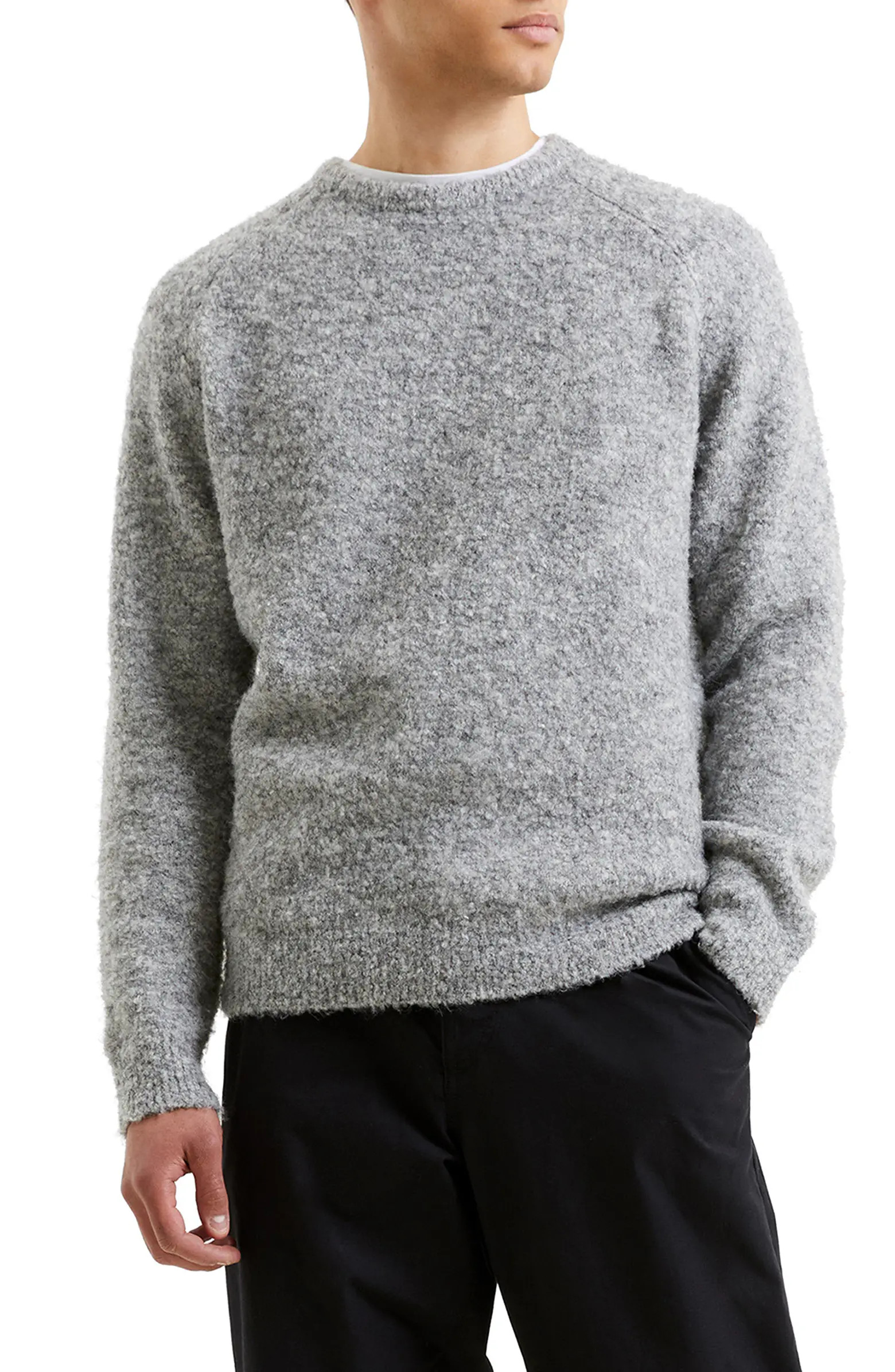 Snow Heather Bouclé Crewneck Sweater | Nordstrom