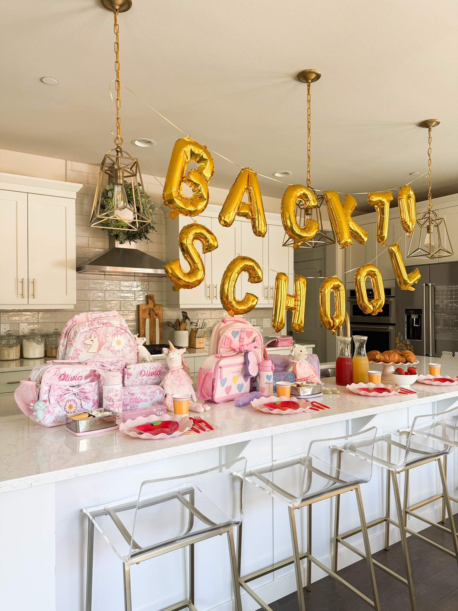 This is your sign to make the first day of school a little extra special! ✨🎒
I surprised the girls with a fun breakfast setup and all new school gear from @potterybarnkids. They each got to pick out their own backpacks, lunch bags, water bottles, patches, and charms, so everything feels uniquely theirs. It all turned out SO cute!
We also picked up new stainless steel lunch and snack boxes, and I had almost everything monogrammed, which means no more labeling every single item 🙌
Here’s to an amazing school year! 🍎📚✨
#firstdayofschool #potterybarnkids#backtoschoolshopping 

LoveShackFancy backpack, water bottle, pencil case, pouch, lunch box, utensils, bento box, doll, backpack charms, glitter pencil case, plates, balloons, back to school decorations kit

#LTKsummer #LTKhome #LTKkids