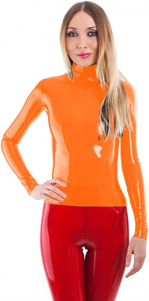 Sexy Clear PVC Leather Shirt Erotic Shaping Sheath Latex Casual Coat Sissy Shiny Transpartent Lea... | Amazon (US)