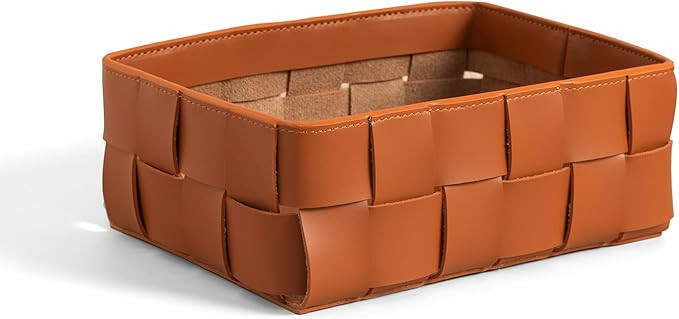 Nordic Style Leather Storage Basket for Decorative Home,Jewerly Accessories Catchall Items Cosmet... | Amazon (US)