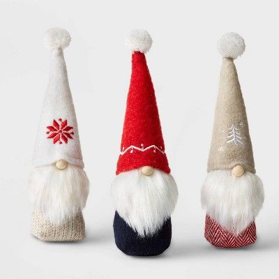 3ct Mini Fabric Gnome Decorative Figurine - Wondershop&#8482; | Target