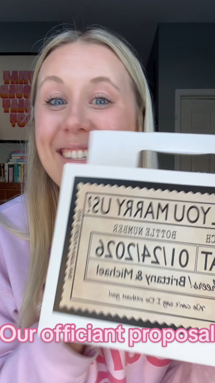 We made a custom 6 pack to ask our officiant to marry us! 🍻💒

#LTKWatchNow