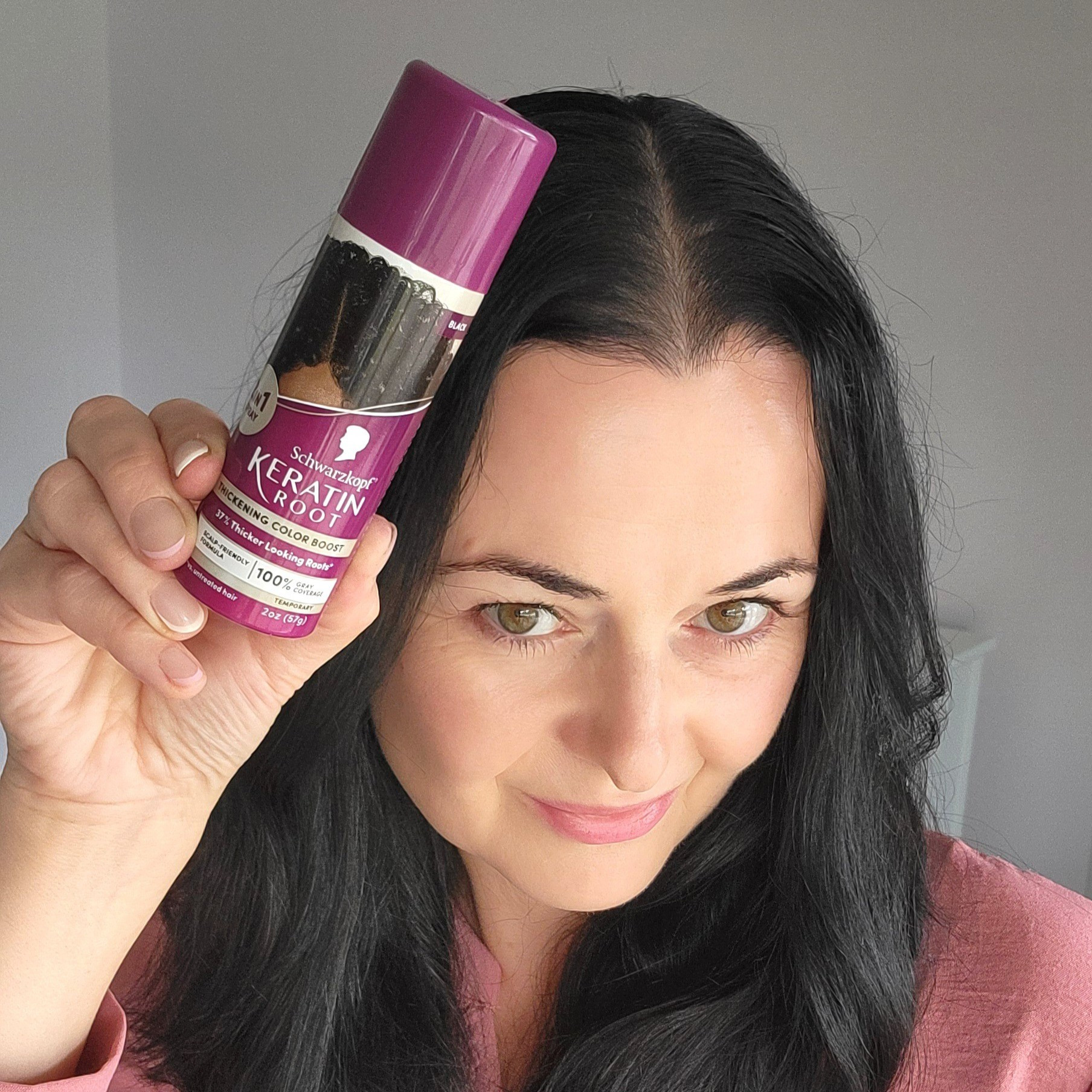 Grey roots fixed in a few seconds! Like magic. #LTKhair #LTKbeauty #LTKOver40 #Schwarzkopf #nomoregreyroots

