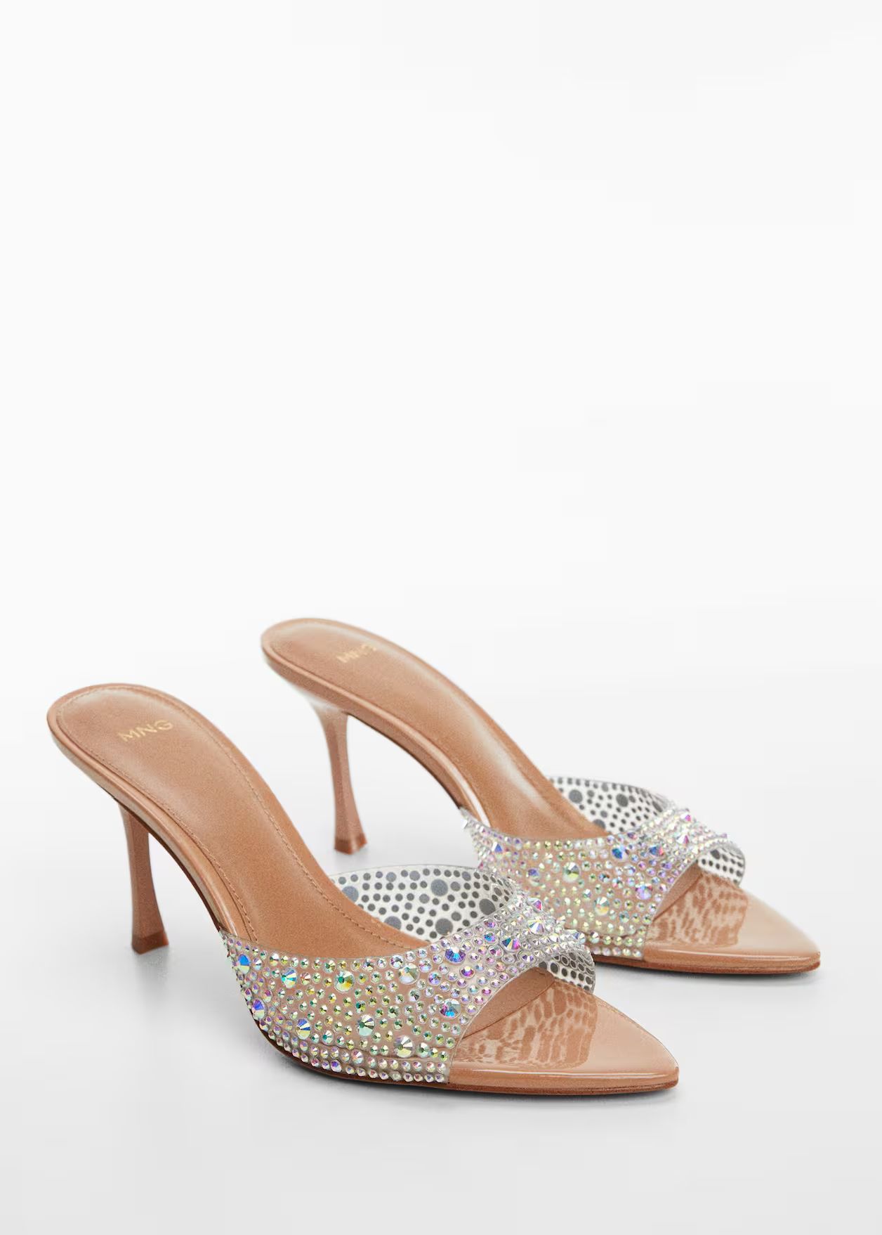 Glitter high-heeled sandals -  Women | Mango USA | MANGO (US)
