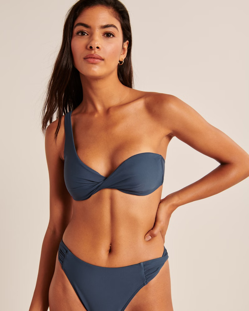 Twist One-Shoulder Bralette Swim Top | Abercrombie & Fitch (US)