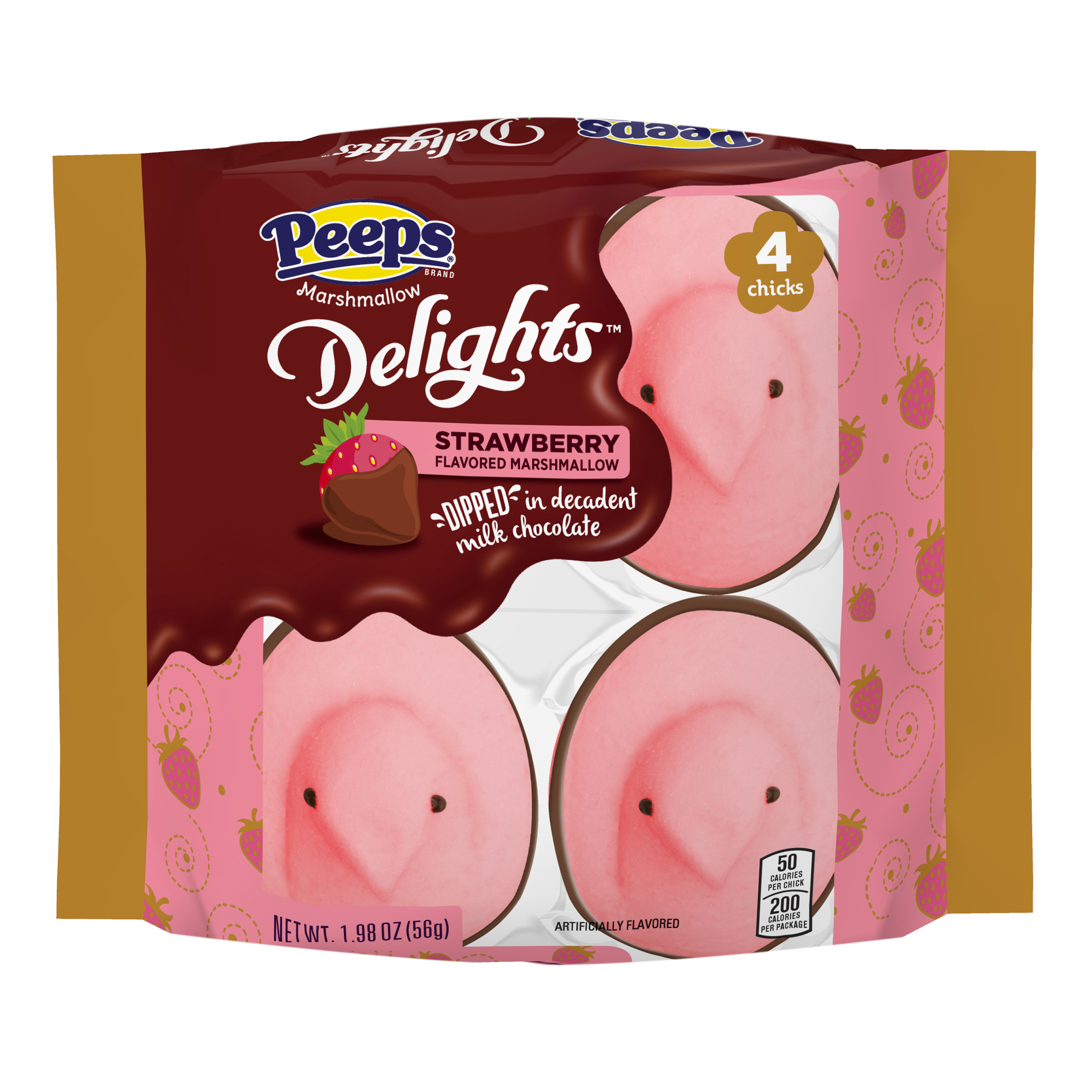 Peeps Delights Strawberry Chocolate Dipped Marshmallow Chicks | World Market
