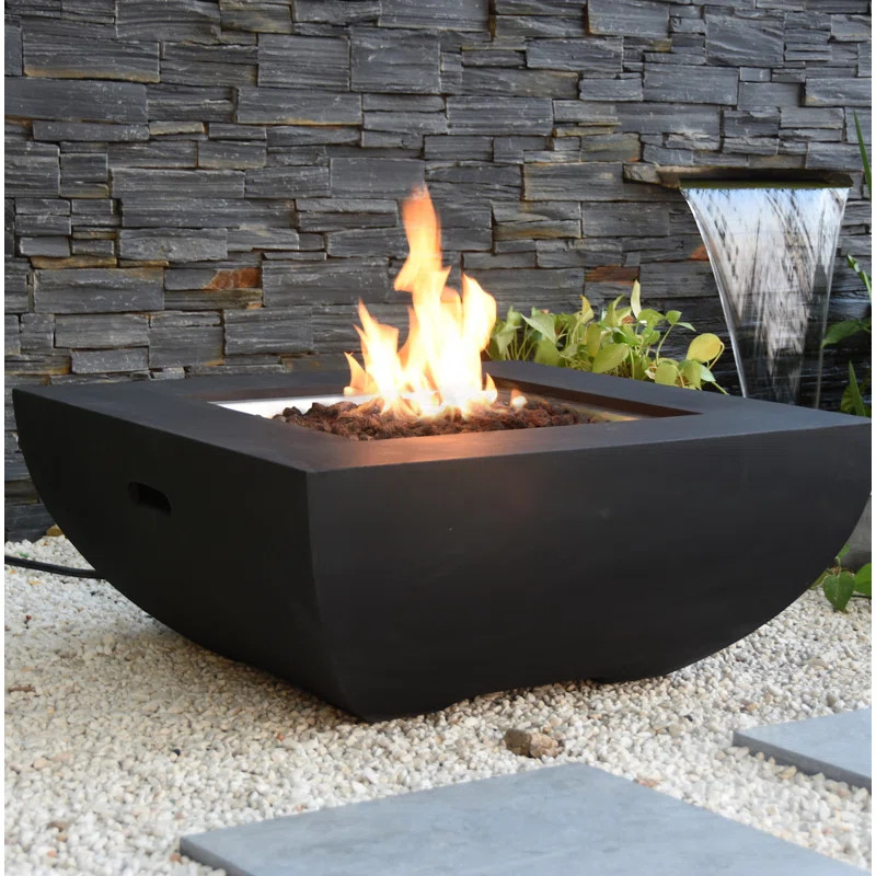 Aurora 14" H x 34" W Concrete Outdoor Fire Pit | Wayfair North America