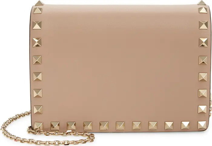 Rockstud Leather Wallet on a Chain | Nordstrom