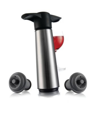 Stainless Steel Wine Saver Pump with 2 Stoppers | Macy's