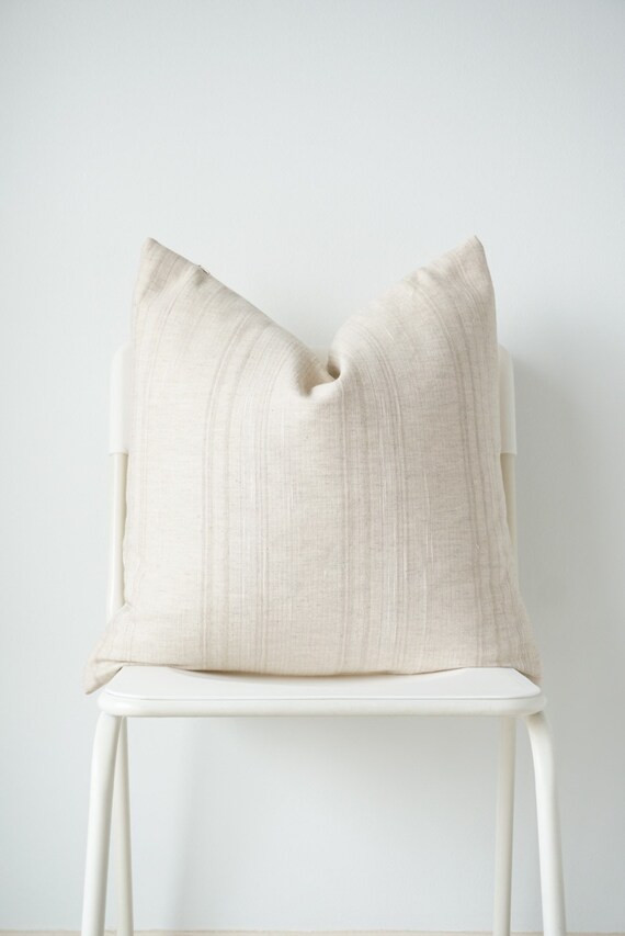 Neutral Hemp Hand Woven Pillow Cover | Etsy | Etsy (US)