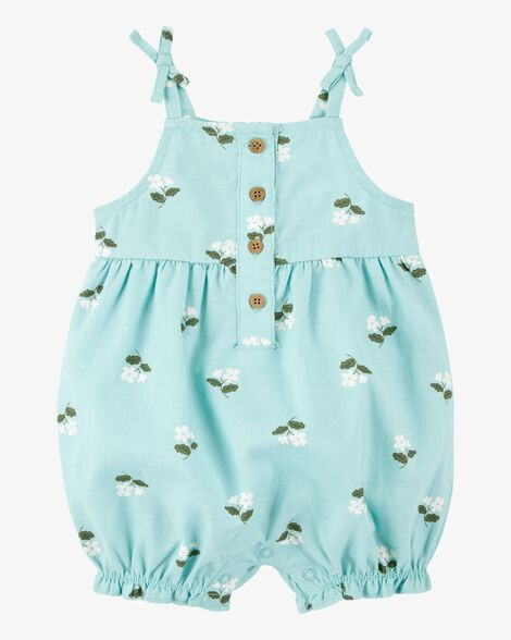 Baby Floral Cotton Romper | Carter's Inc