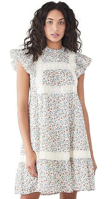 Bubbie Ditsy Short Sleeve Tiered Tunic | Shopbop