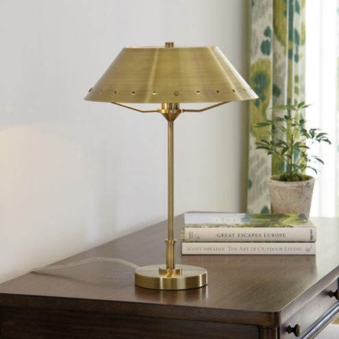 August Task Brass Stick Table Lamp with Shade | Ballard Designs, Inc.