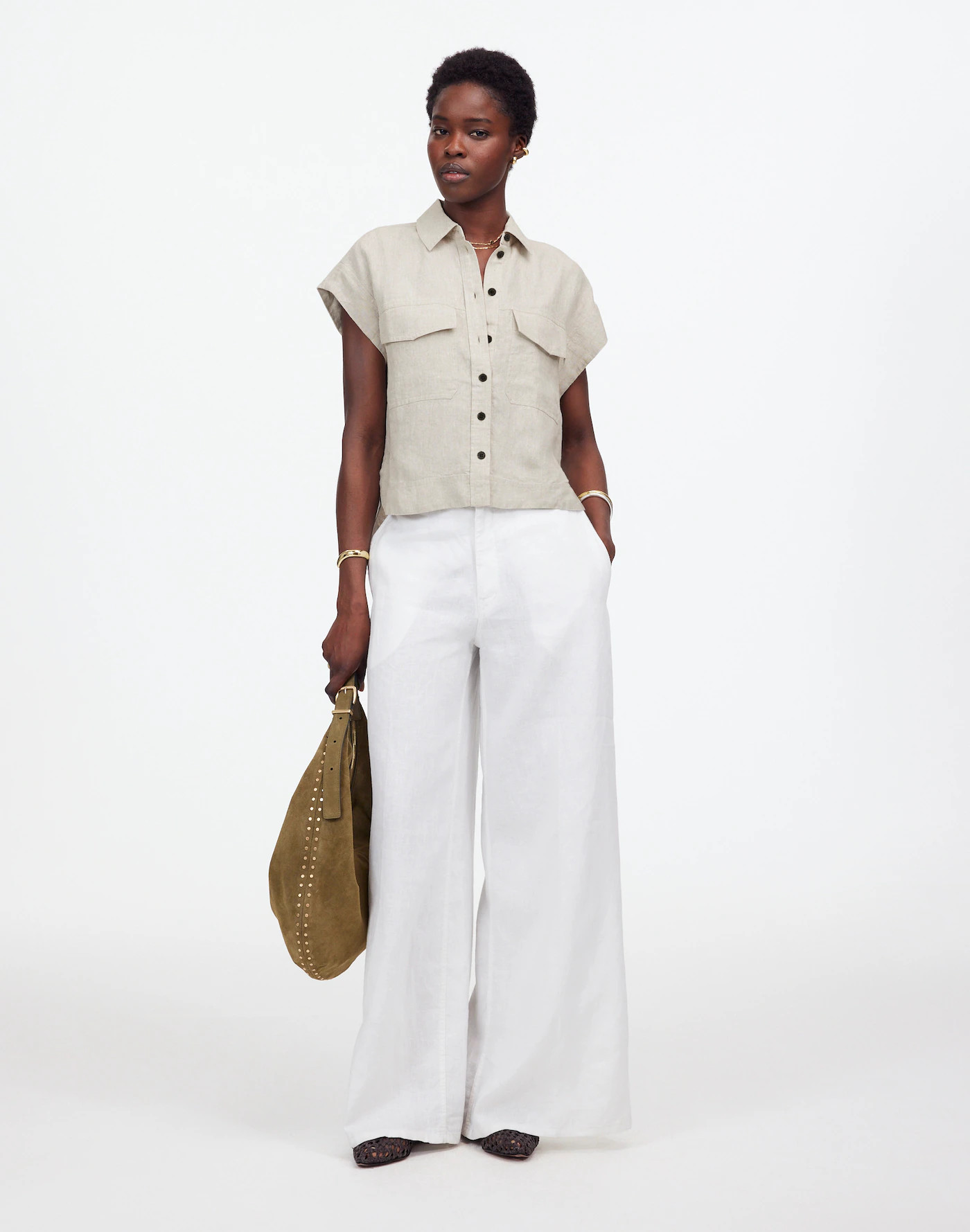 Boxy Cargo-Pocket Button-Up Shirt | Madewell