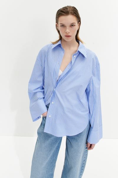 Oversized cotton shirt | H&M (UK, MY, IN, SG, PH, TW, HK)