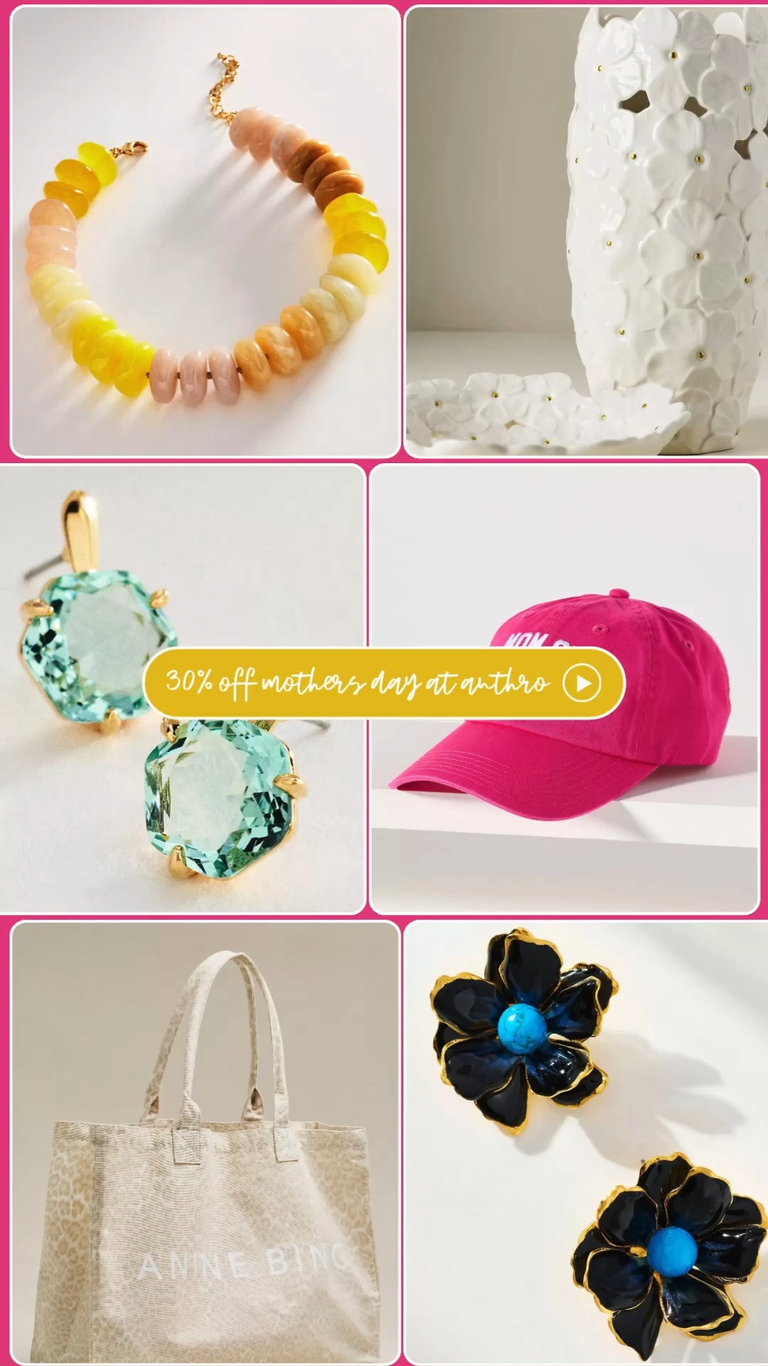 Mother’s Day gifting just got even better 💐✨ Found the prettiest picks at Anthropologie and they’re 30% off in the Anthro app right now 🤍 The perfect time to grab something special for mom… or yourself 😉 

 #LTKMothersDay #LTKSaleAlert