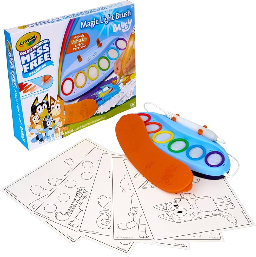 Crayola Bluey Color Wonder Magic Light Brush, Mess Free Painting Station for Kids, Holiday for Ki... | Amazon (US)
