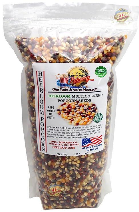 Intl. Popcorn Heirloom Multi-colored Premium Popcorn Kernels • Pesticide-Free, Chemical-Free, G... | Amazon (US)