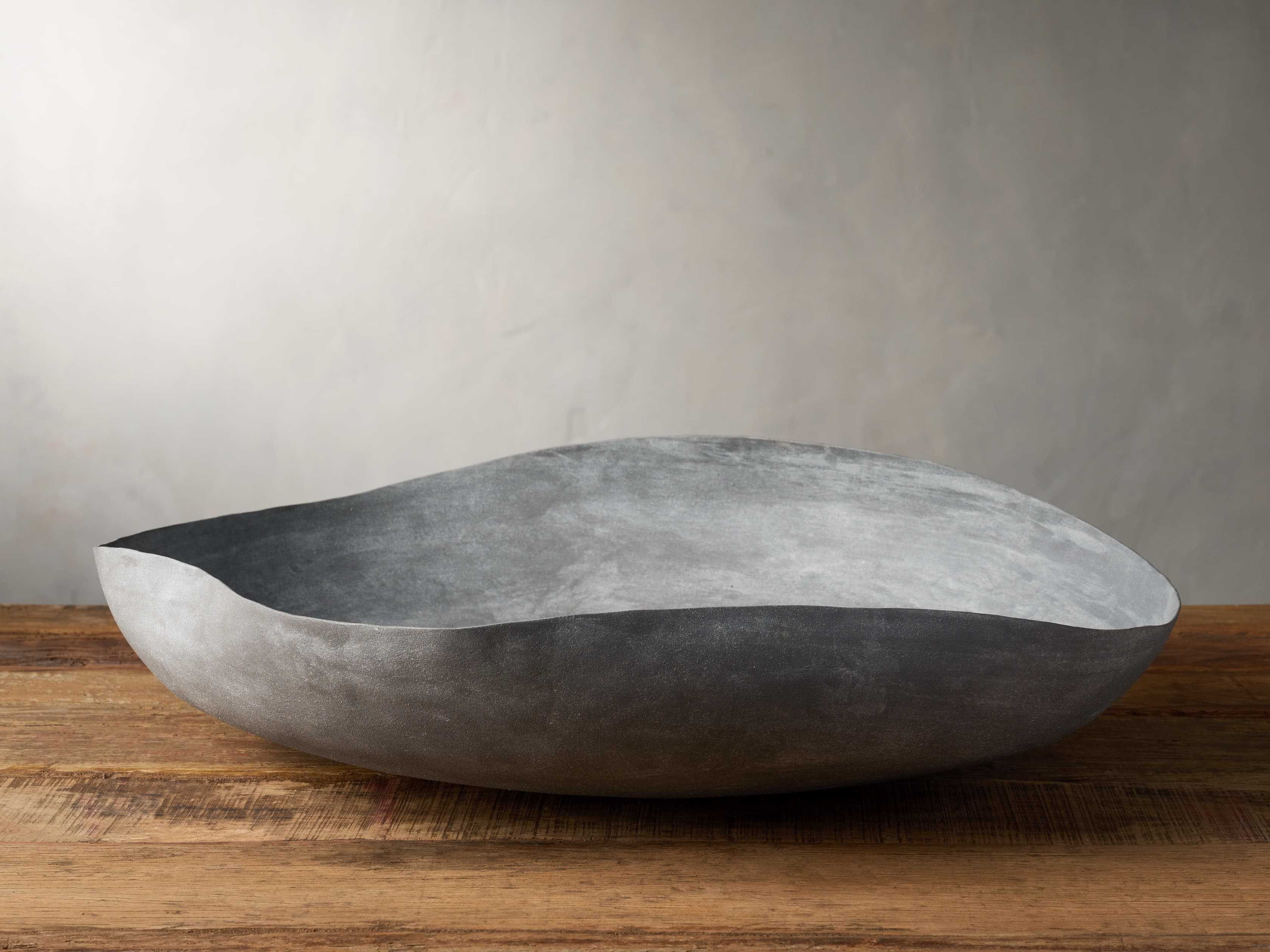 Delos Folded Bowl in Concrete | Arhaus