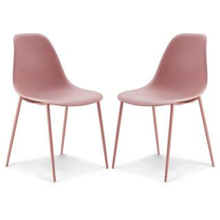 Blush Pink Isla Chair (Set of 2) | The Home Depot