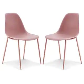 Blush Pink Isla Chair (Set of 2) | The Home Depot
