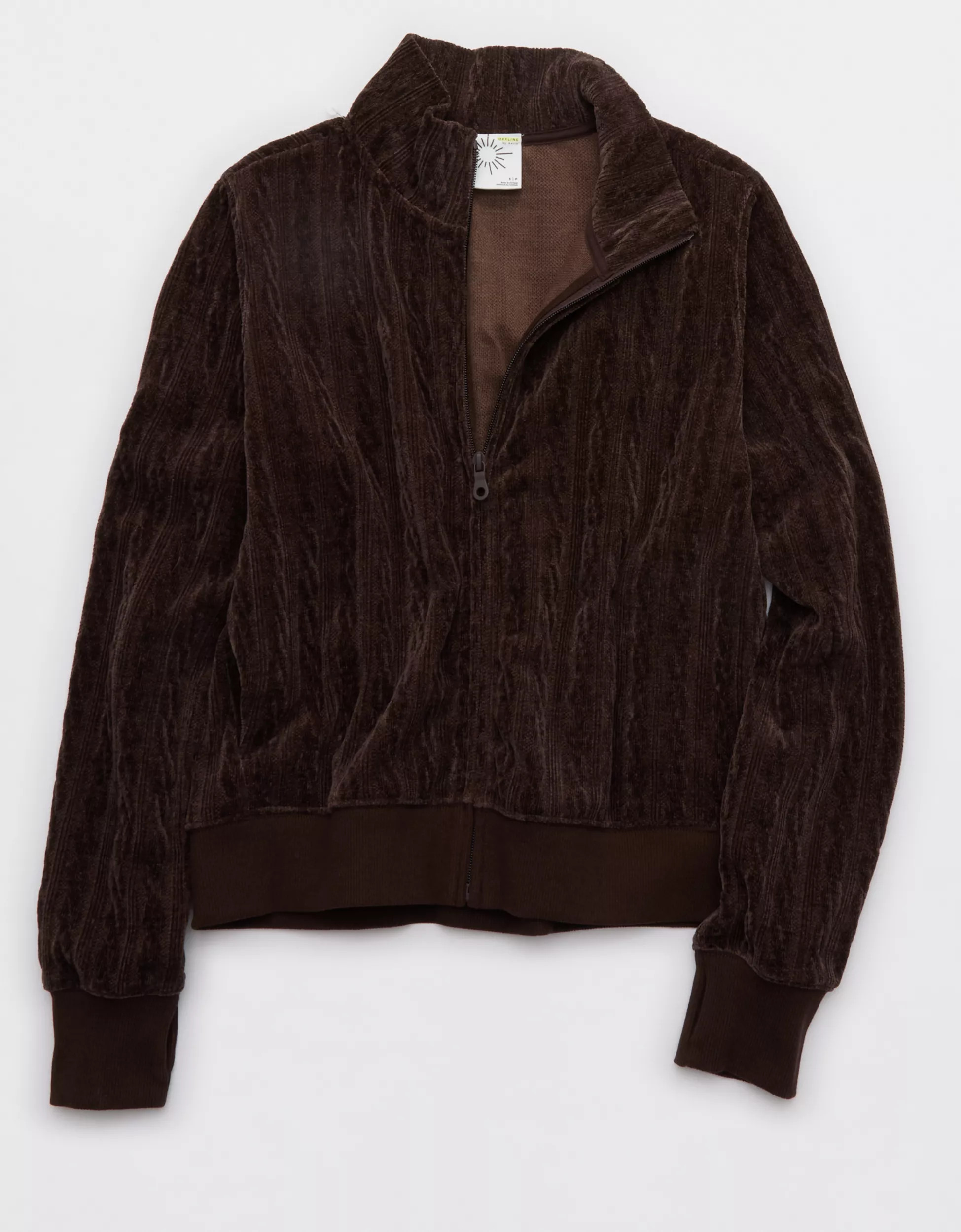 OFFLINE By Aerie Cable Lounge Full Zip | Aerie