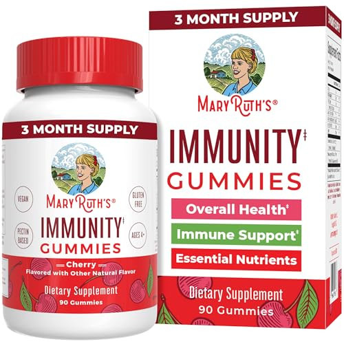 Mary Ruth's 5-1 Immunity Gummies with Elderberry for Kids & Adults | Cherry | Pectin Based | Vegan | 90 Count | Amazon (US)