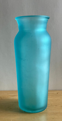 Round Shaped Flower Vase Aqua Blue With 2.25 Inch Flair Opening 8 Inches Tall  | eBay | eBay US