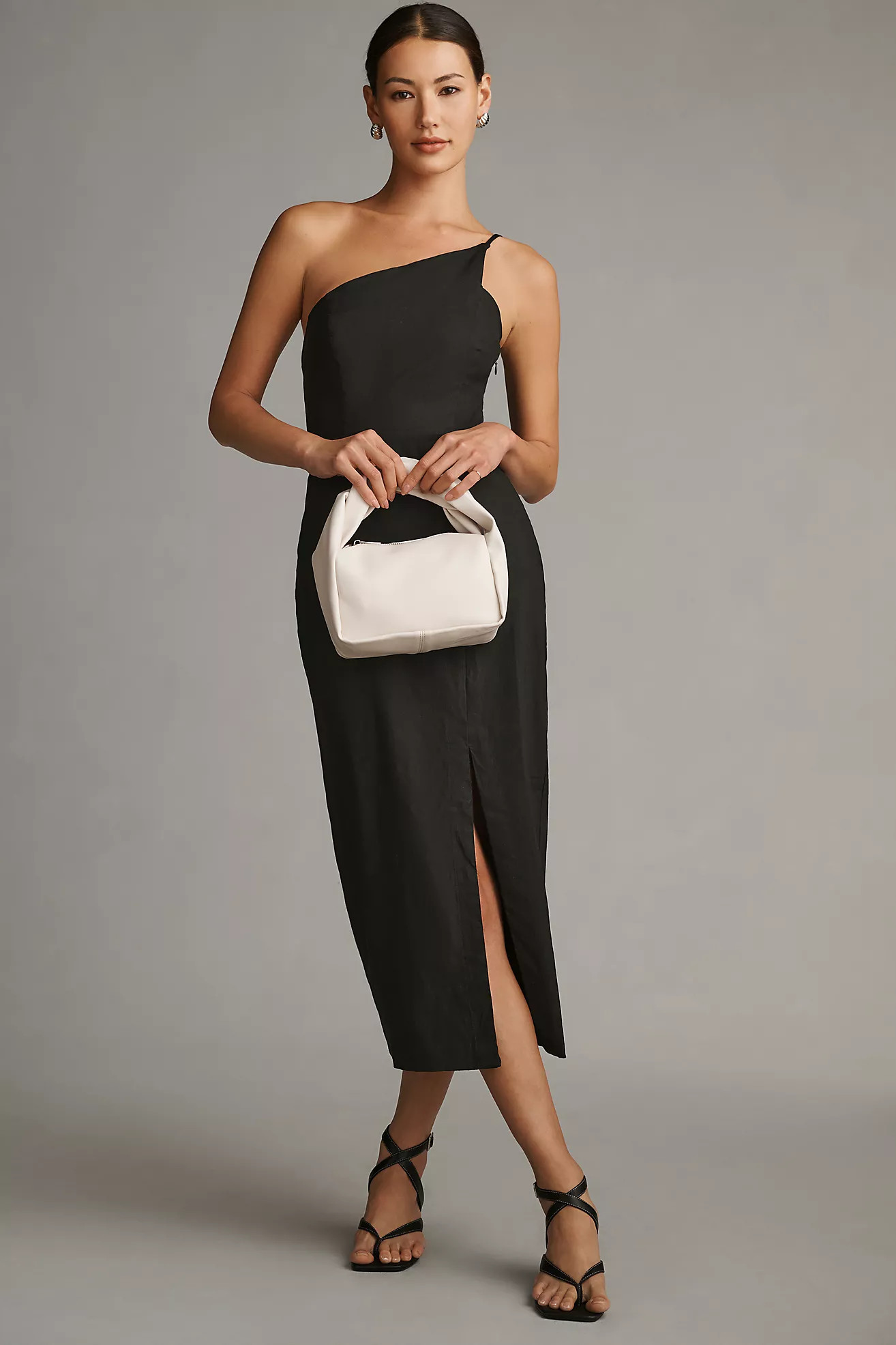 By Anthropologie One-Shoulder Slim Midi Dress | Anthropologie (US)