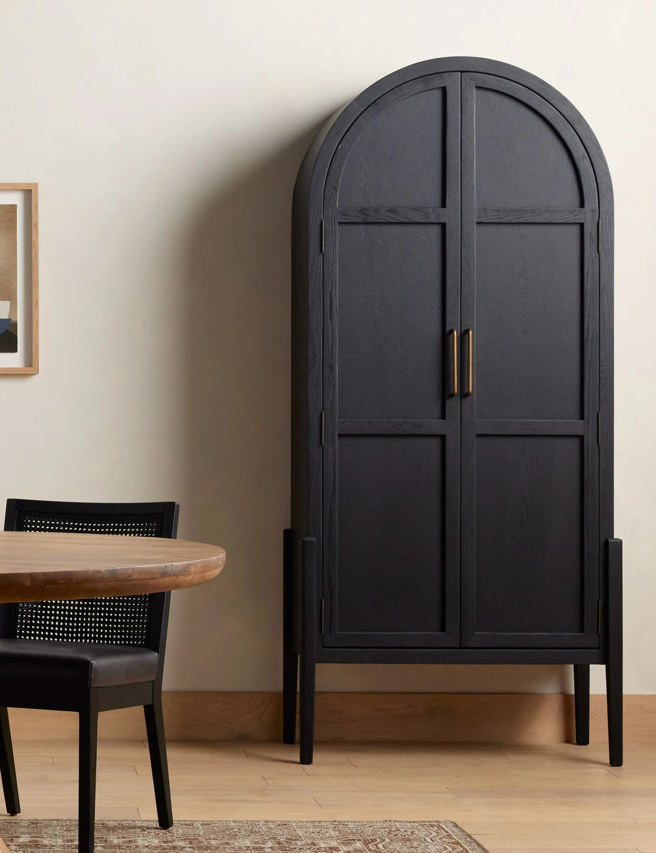 Apolline Cabinet, Oak and Black | Lulu and Georgia 