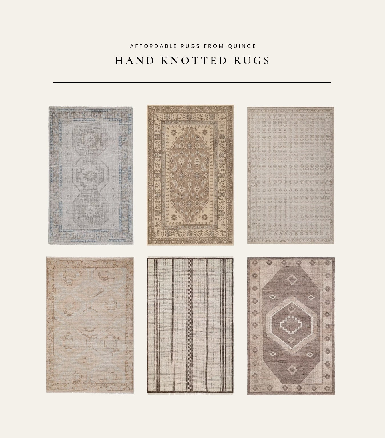Hand knotted vintage looking rugs from @onequince … I love all of these! #ad #QuincePartner 

#LTKHome