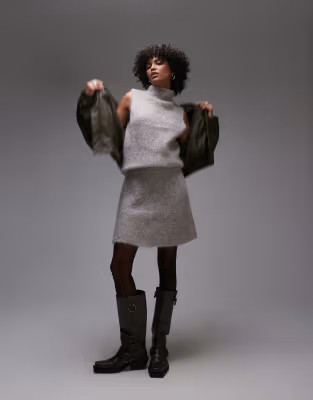 Selected Femme knitted skirt in grey | ASOS (Global)