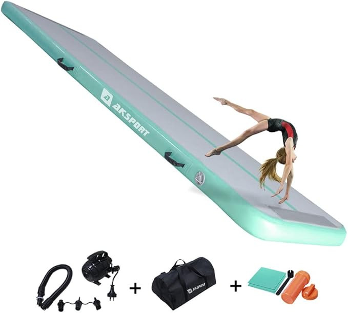 AKSPORT Air Mat Tumble Track 10ft 13ft 16ft 20ft Inflatable Gymnastics Mat Air Tumbling Mat with ... | Amazon (US)