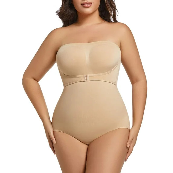 MANIFIQUE Body sin Tirantes de Talla Grande para Mujer, Faja Moldeadora con Control de Abdomen, F... | Walmart (US)
