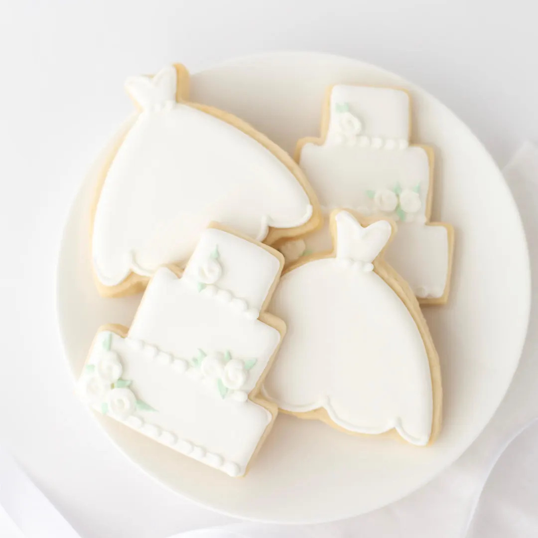 Wedding Dress & Cake Sugar Cookies - Gourmet Hand-decorated Gift Set (dozen) - Etsy | Etsy (US)