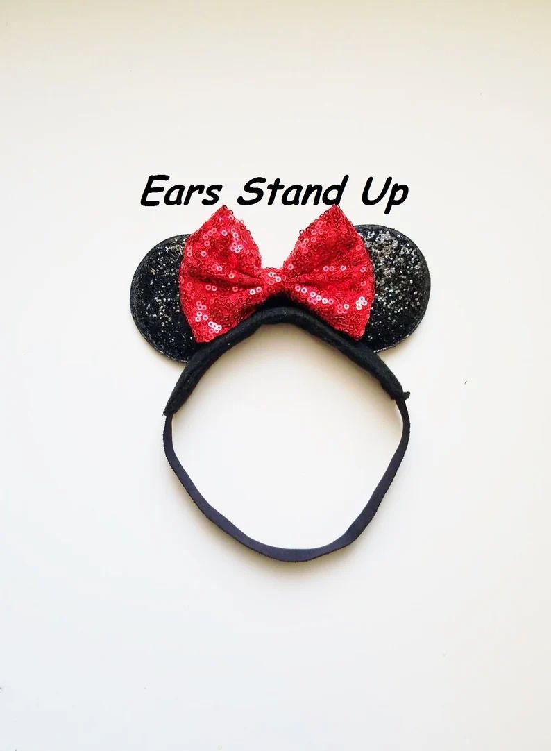 Baby Child Kid Minnie Mouse Ears With Red Bow / Vintage Style | Etsy | Etsy (US)
