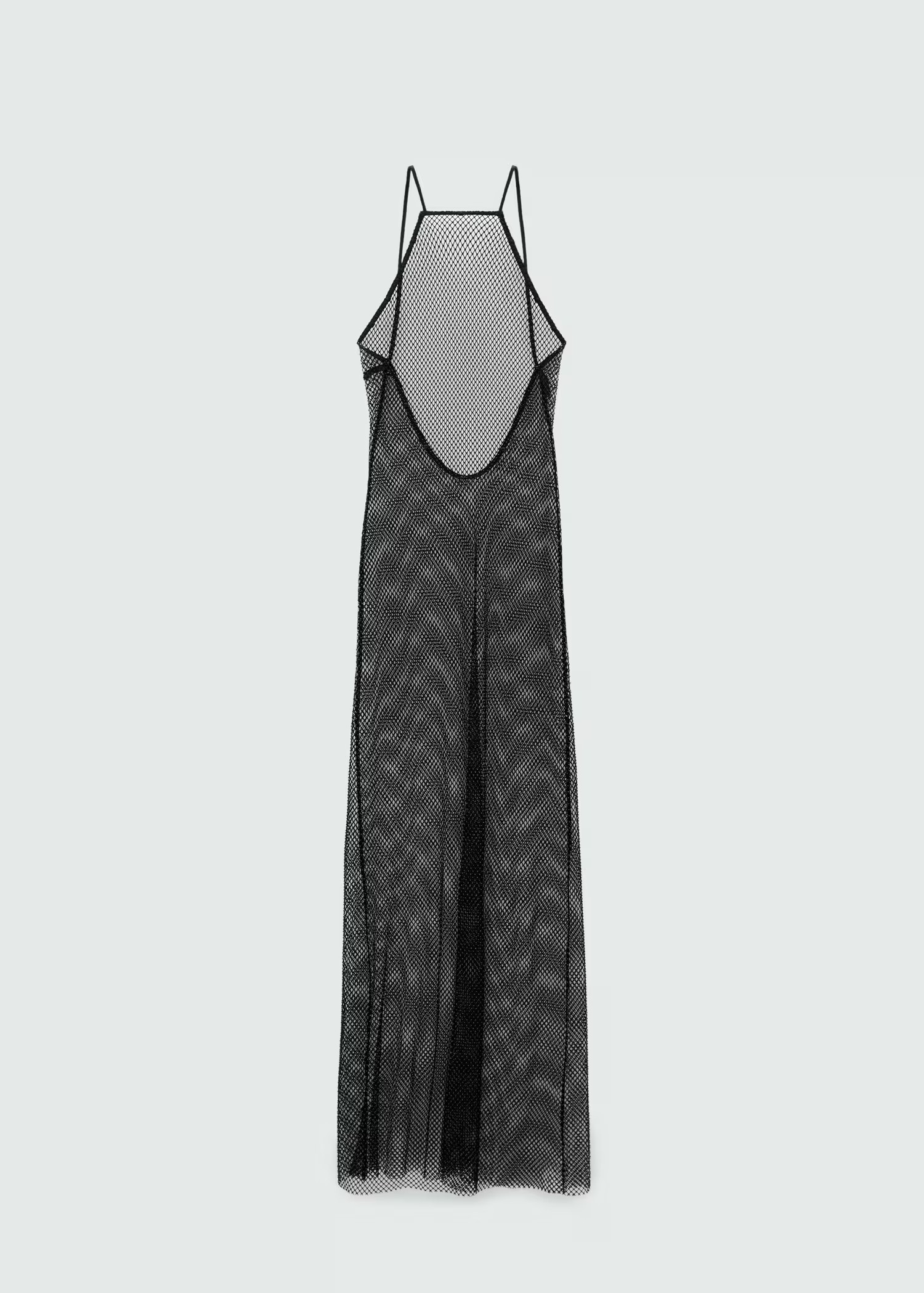 Mesh dress with rhinestone detail - Women | MANGO United Kingdom | MANGO (UK)