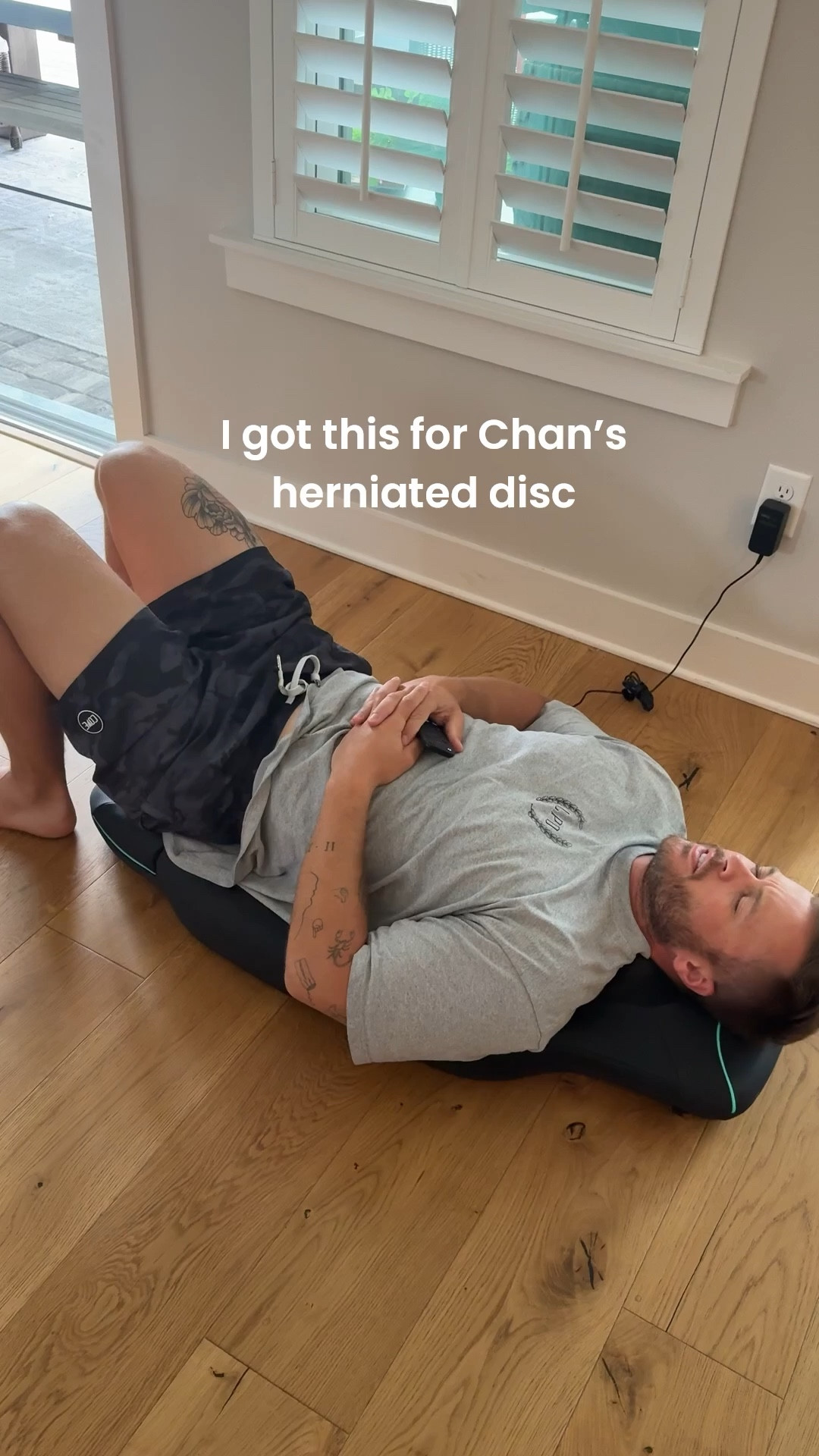 Chandler was recently diagnosed with a herniated disc so we have been diligent about decompression sessions but they are PRICEY!!! This is a good at-home option!! And it’s on sale! @gochirp #ad 