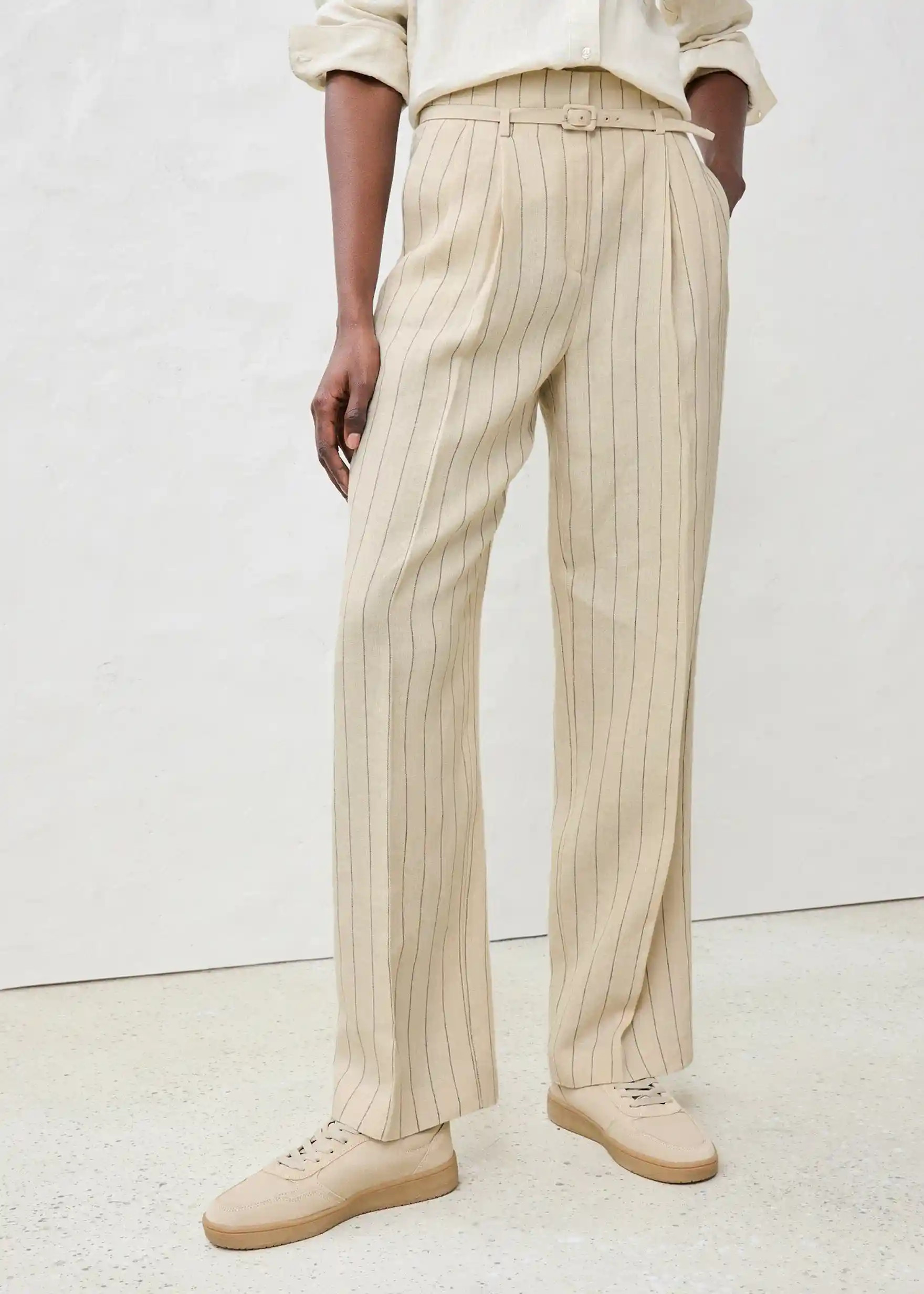 Hose mit Gürtel (2-tlg.Set) aus reinem Leinen | Bonprix DE