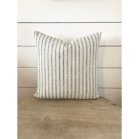 Neutral Stripe Pillow, Pillow With Stripes, Cover 20x20, Striped Farmhouse , Modern | Etsy (US)
