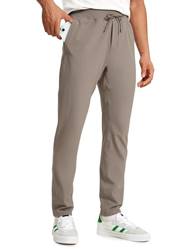 CRZ YOGA 4-Way Stretch Athletic Pants for Men 30" Workout Lounge Casual Work Jogger with Zip Pocket Cliff Ash Small | Amazon (US)