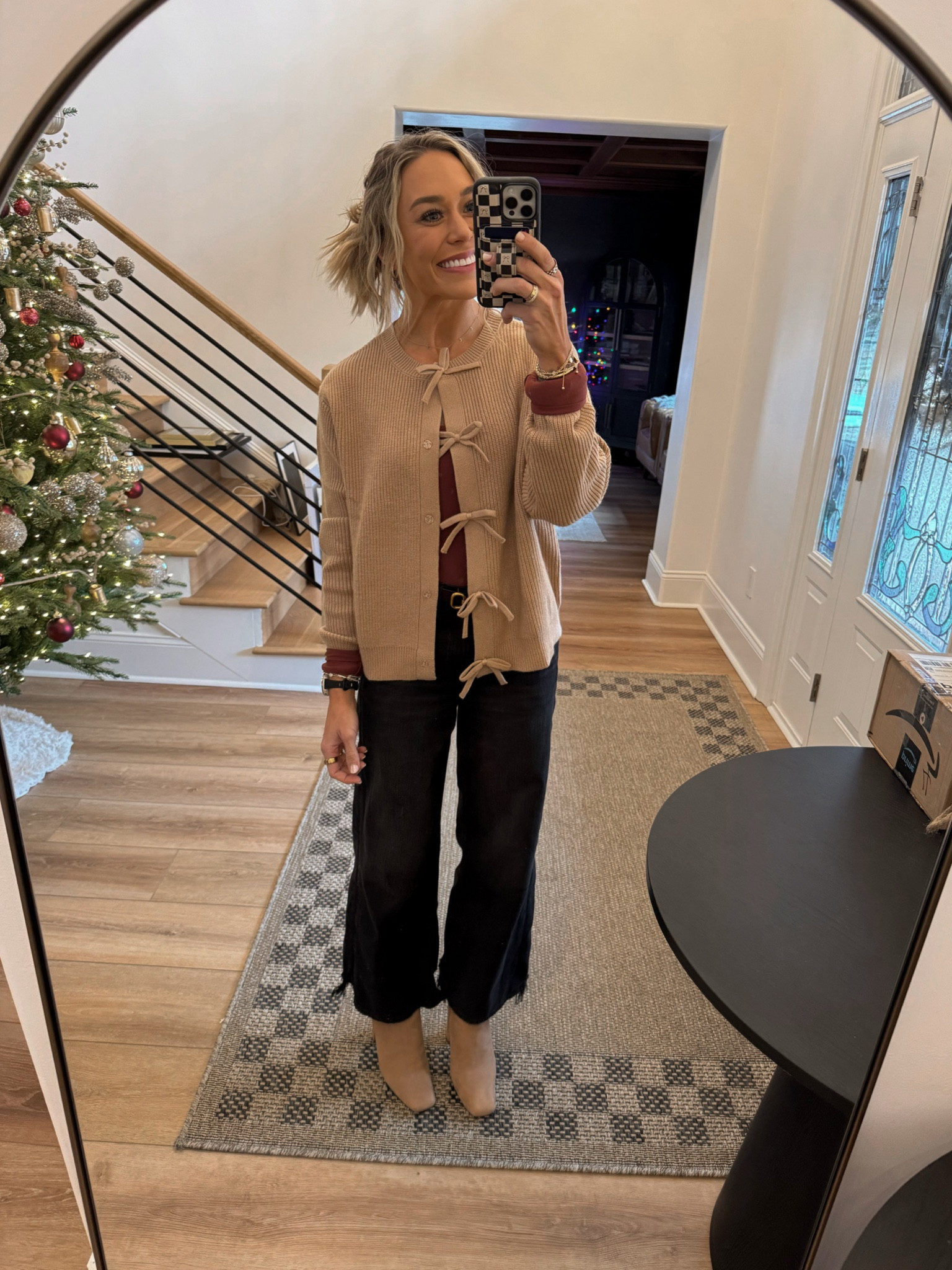 Christmas Eve outfit 🤎✨ found the CUTEST bow button  cardigan on Amazon! Several colors! In the M! 

Jeans & boots are old but linked similar☺️ 

Ootd / Amazon fashion / winter style / casual / Christmas Eve / booties / warm / neutrals / cute / Holley Gabrielle 

#LTKHoliday #LTKStyleTip #LTKFindsUnder100